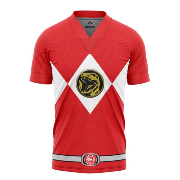 Red Ranger Mighty Morphin Power Rangers Soccer Jersey