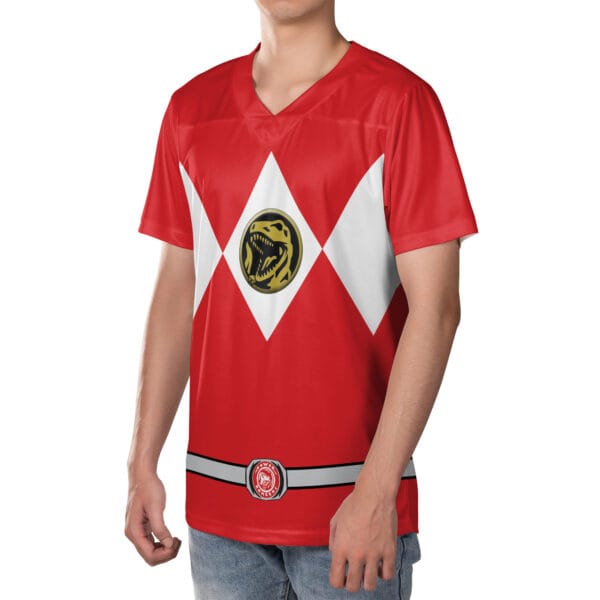 Red Ranger Mighty Morphin Power Rangers Soccer Jersey