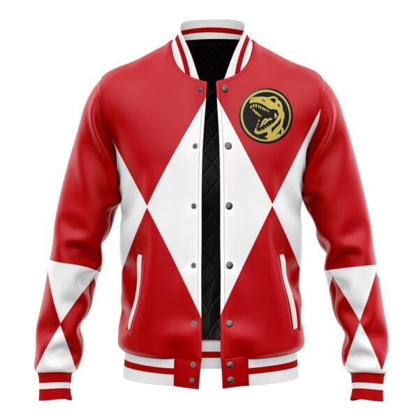 Red Ranger Mighty Morphin Power Rangers Varsity Jacket