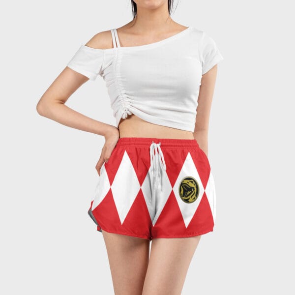 Red Ranger Mighty Morphin Power Rangers Womens Board Shorts