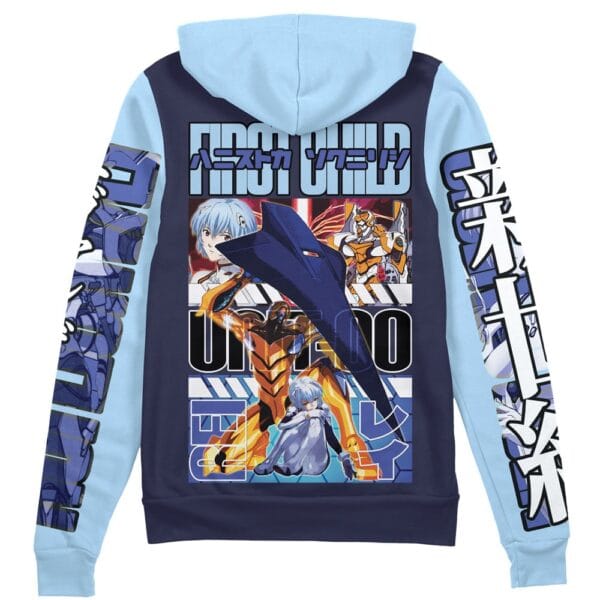 Rei Ayanami X Eva 00 Neon Genesis Evangelion Streetwear Zip Hoodie Jacket