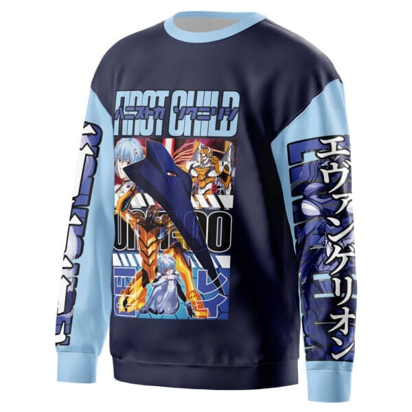 Rei Ayanami X Eva 00 Neon Neon Genesis Evangelion Streetwear Sweatshirt