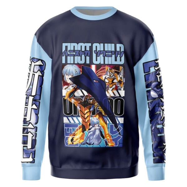 Rei Ayanami X Eva 00 Neon Neon Genesis Evangelion Streetwear Sweatshirt