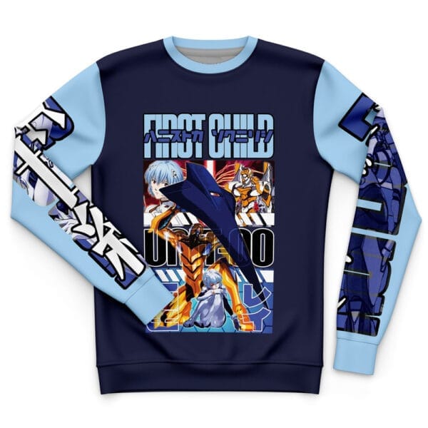 Rei Ayanami X Eva 00 Neon Neon Genesis Evangelion Streetwear Sweatshirt