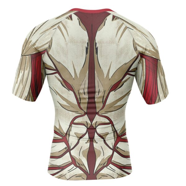 Anime Reiner Braun Armored Attack On Titan Short Sleeve Rash Guard Compression Shirt