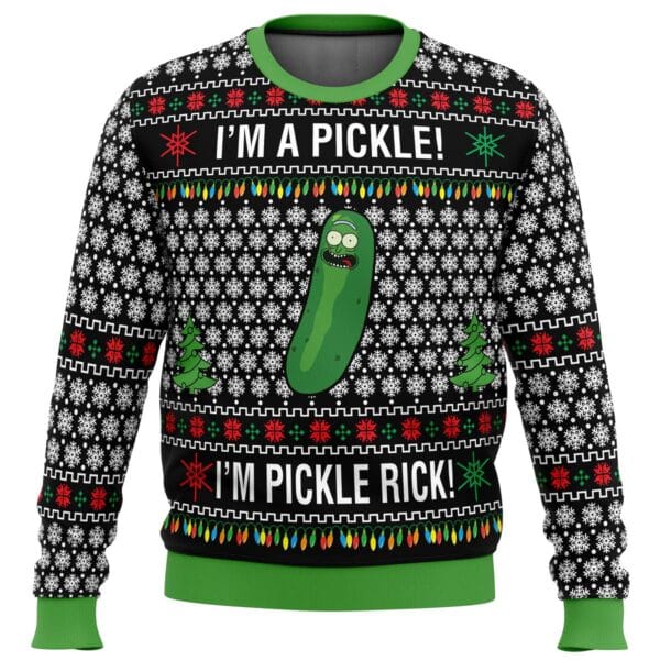 Rick And Morty Pickle Rick Ugly Christmas Sweater