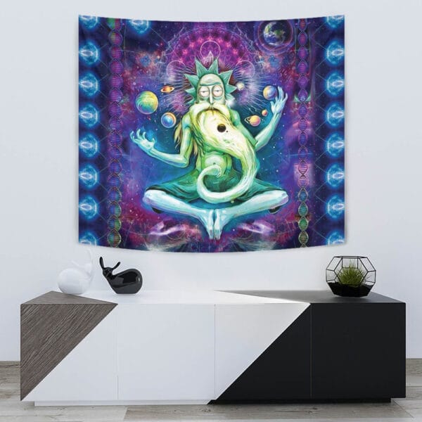 Rick And Morty Trippy Cosmic Rick Tapestry