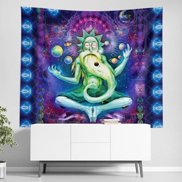 Rick And Morty Trippy Cosmic Rick Tapestry