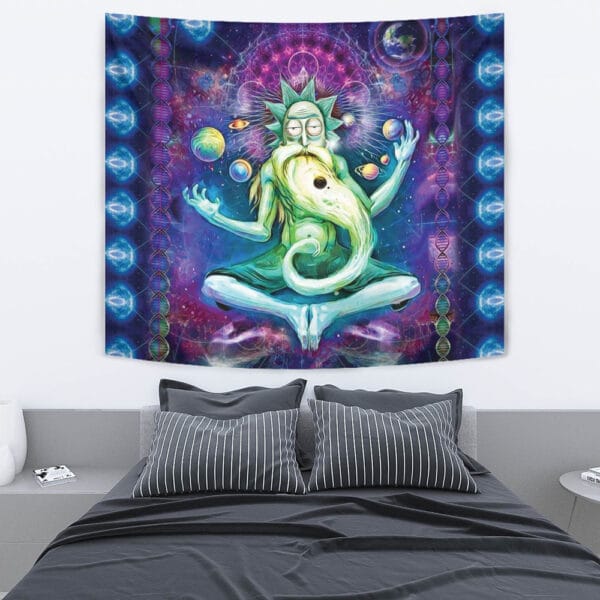 Rick And Morty Trippy Cosmic Rick Tapestry