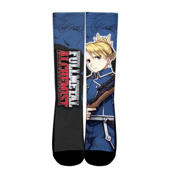 Riza Hawkeye Socks Fullmetal Alchemist Custom Anime Socks Manga Style