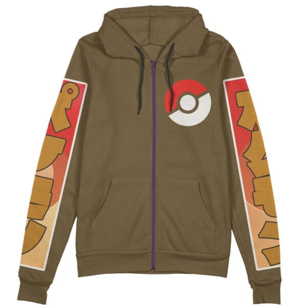 Rock Type Pokemon Streetwear Zip Hoodie Jacket