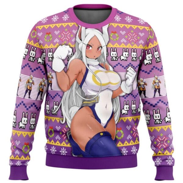 Anime Rumi Usagiyama Mirko My Hero Academia Ugly Christmas Sweater