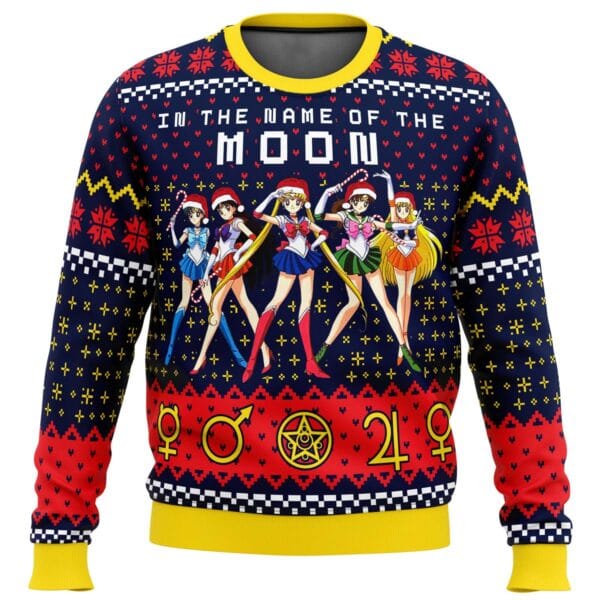 Sailor Moon In The Name Of The Moon Ugly Christmas Sweater