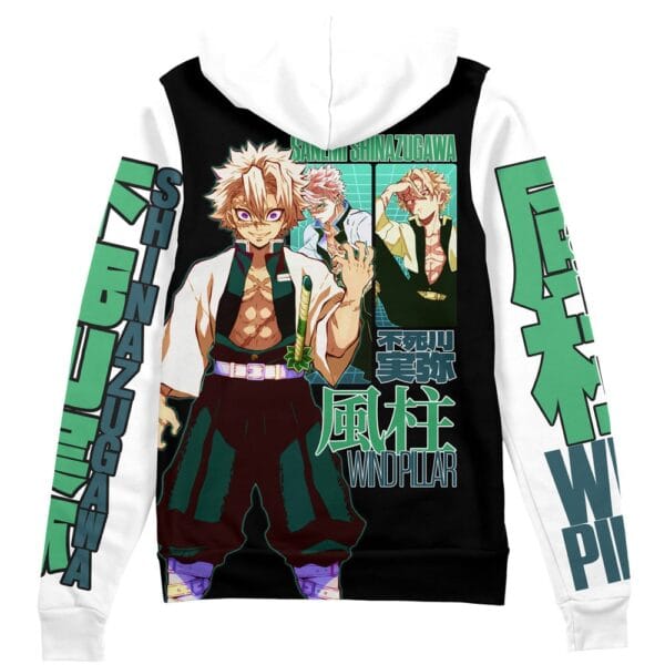 Sanemi Shinazugawa V2 Demon Slayer Streetwear Zip Hoodie Jacket