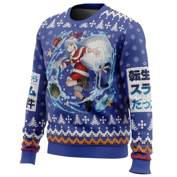 Anime Santa Rimuru That Time I Got Reincarnated As A Slime Christmas Sweater