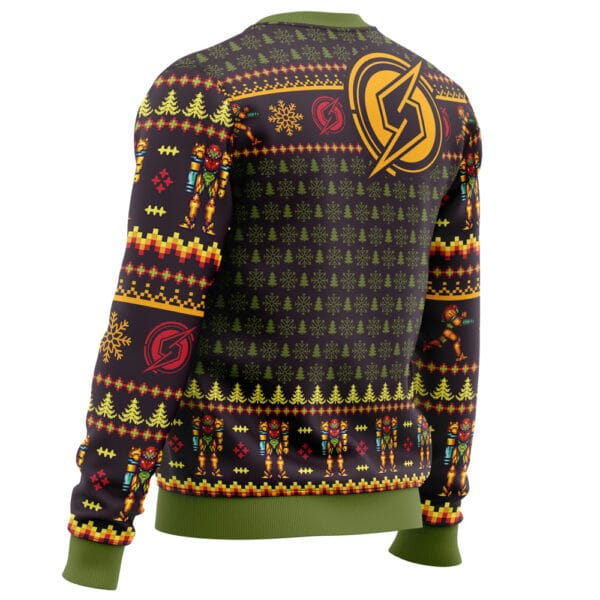 Santa Samus Aran Metroid Ugly Christmas Sweater