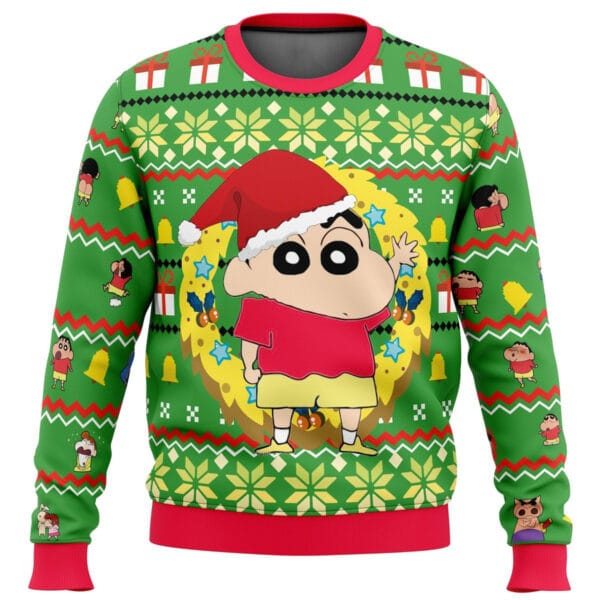 Santa Shinnosuke Crayon Shin Chan Ugly Christmas Sweater