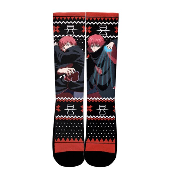 Anime Sasori Socks Custom Ugly Christmas Anime Socks