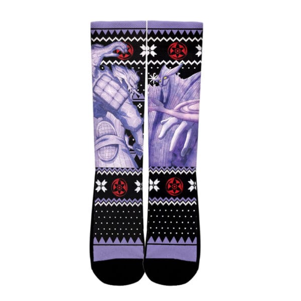 Anime Sasuke Susanoo Socks Custom Ugly Christmas Anime Socks