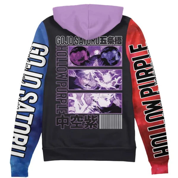 Satoru Gojo Hollow Purple Jujutsu Kaisen Streetwear Zip Hoodie Jacket