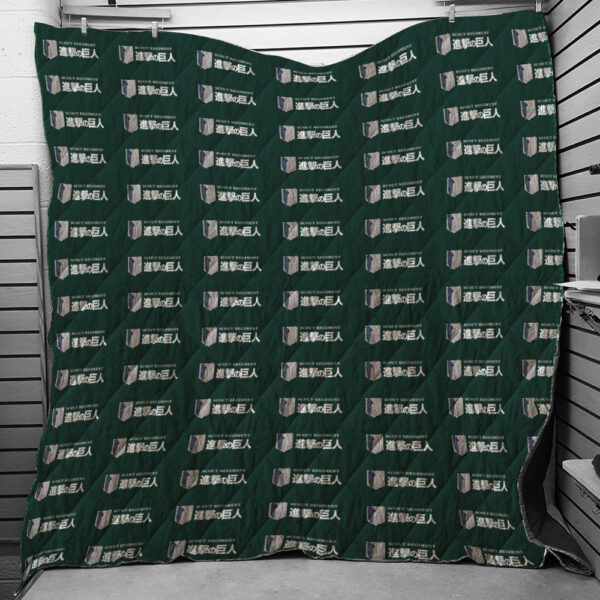 Anime Scouting Regiment Attack On Titan Quilt Blanket