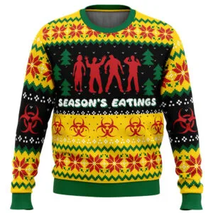 Seasons Eatings Zombie Ugly Christmas Sweater