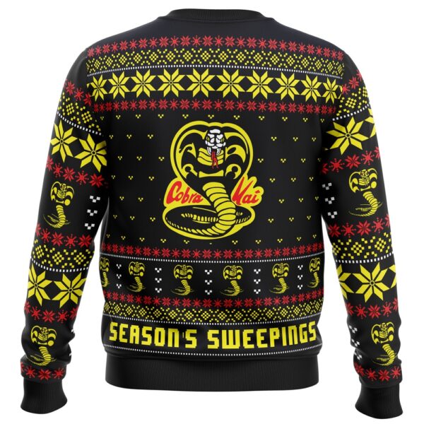 Seasons Sweepings Cobra Kai Karate Kid Ugly Christmas Sweater