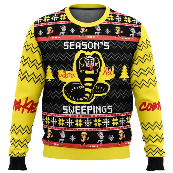 Seasons Sweepings Cobra Kai Ugly Christmas Sweater