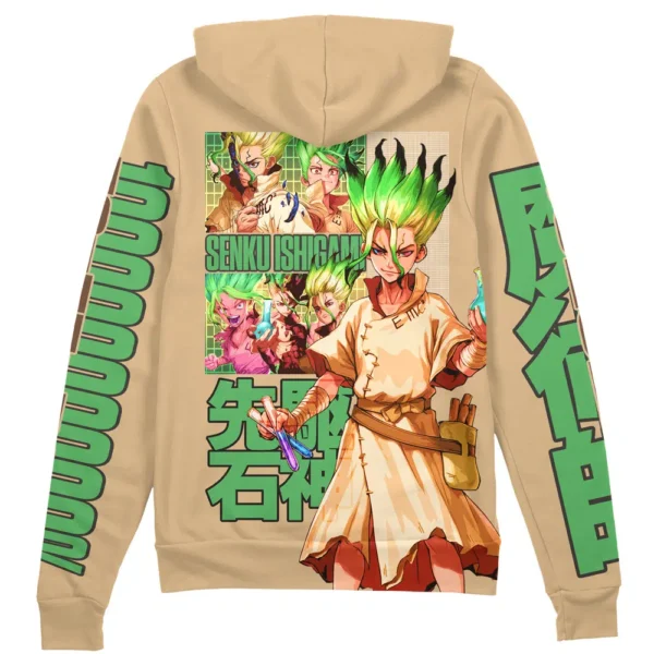 Senku Ishigami Dr Stone Streetwear Zip Hoodie Jacket