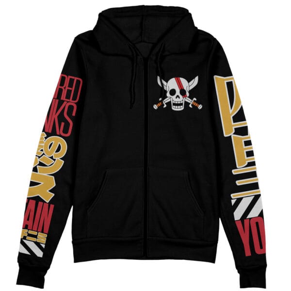 Shanks One Piece Streetwear Zip Hoodie Jacket