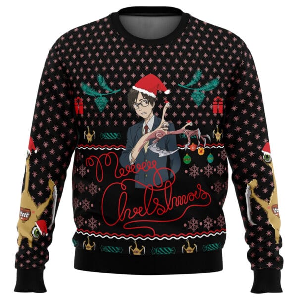 Shinichi Izumi Parasyte Ugly Christmas Sweater