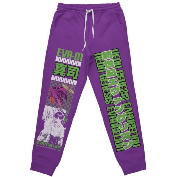 Shinji Ikari X Eva 01 Neon Genesis Evangelion Streetwear Sweatpants