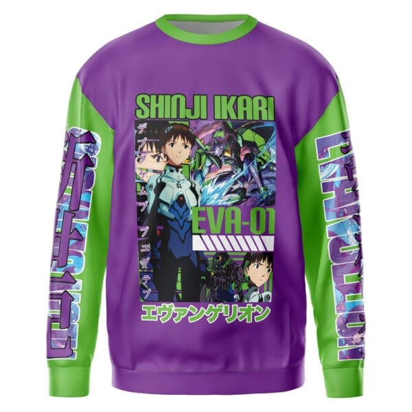 Shinji Ikari X Eva 01 Neon Genesis Evangelion Streetwear Sweatshirt