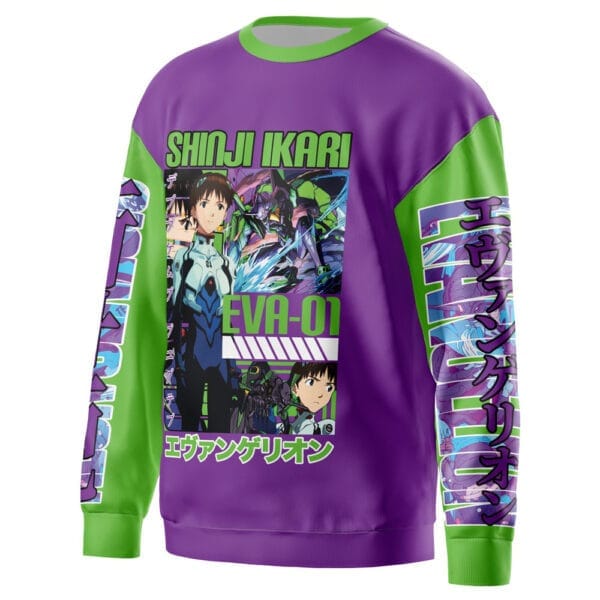 Shinji Ikari X Eva 01 Neon Genesis Evangelion Streetwear Sweatshirt