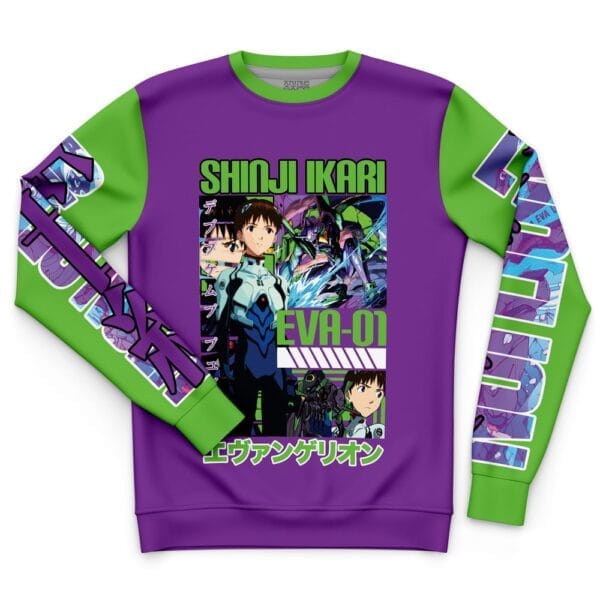 Shinji Ikari X Eva 01 Neon Genesis Evangelion Streetwear Sweatshirt