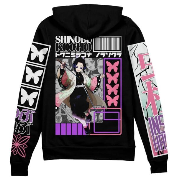 Shinobu Kocho V2 Demon Slayer Streetwear Zip Hoodie Jacket