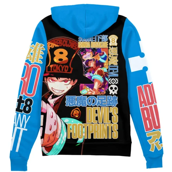 Shinra Kusakabe Fire Force Streetwear Zip Hoodie Jacket