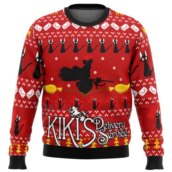 Silhouette Kikis Delivery Service Ugly Christmas Sweater