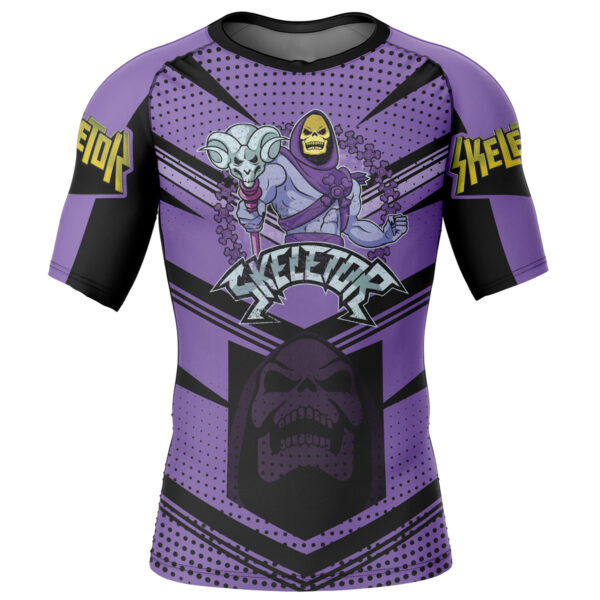 Skeletor Masters Of The Universe Short Sleeve Rash Guard Compression Shirt