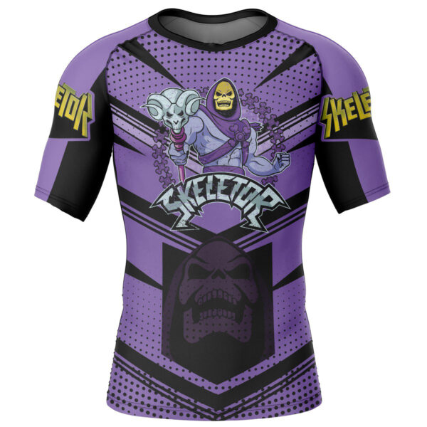 Skeletor Masters Of The Universe Short Sleeve Rash Guard Compression Shirt