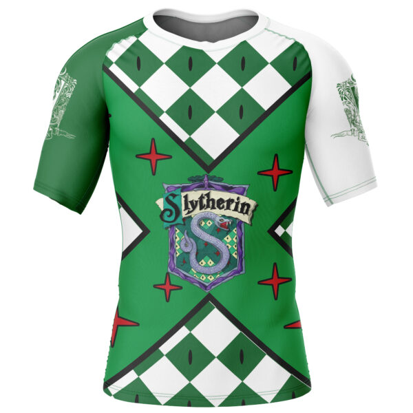 Slytherin Harry Potter V2 Short Sleeve Rash Guard Compression Shirt