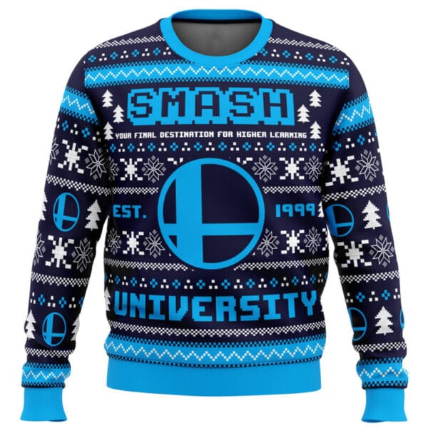 Smash University Super Smash Bros Ugly Christmas Sweater