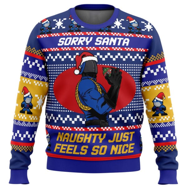 Sorry Santa Cobra Commander Gi Joe Ugly Christmas Sweater