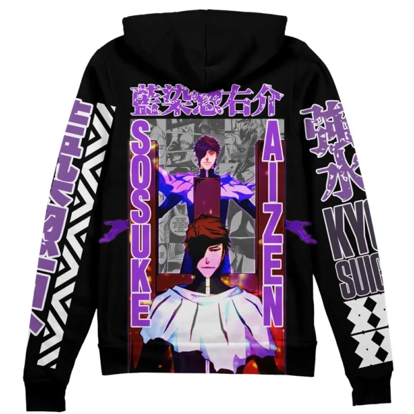 Anime Sosuke Aizen Tybwa Bleach Streetwear Zip Hoodie Jacket