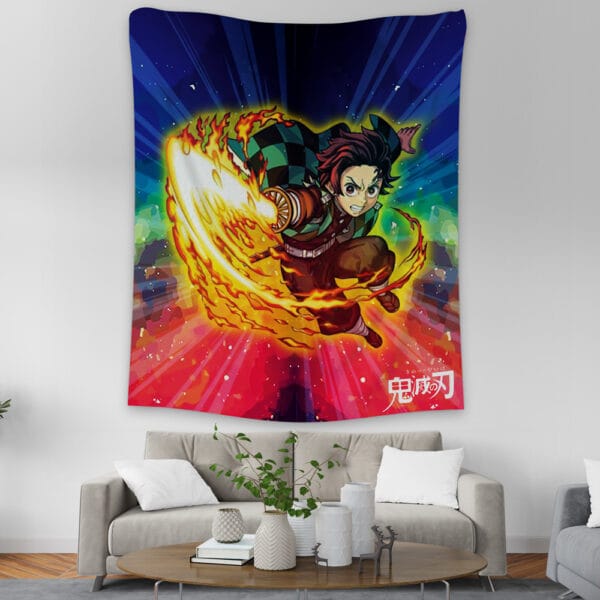 Space Samurai Tanjiro Demon Slayer Tapestry