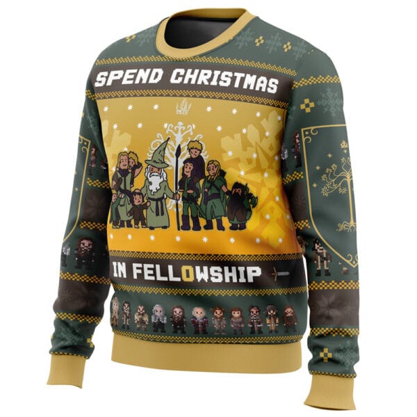 Spend Christmas In Fellowship The Lord Of The Rings Ugly Christmas Sweater