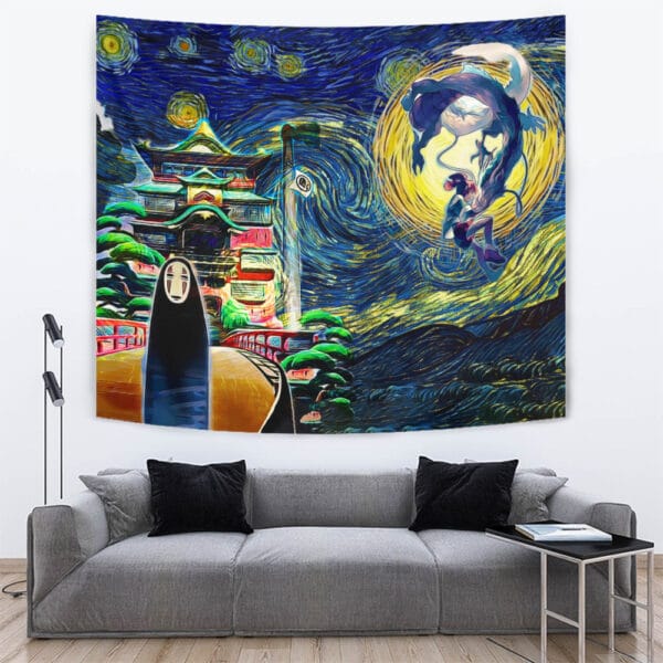 Spirited Away Starry Night Studio Ghibli Tapestry