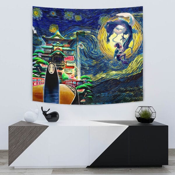 Spirited Away Starry Night Studio Ghibli Tapestry