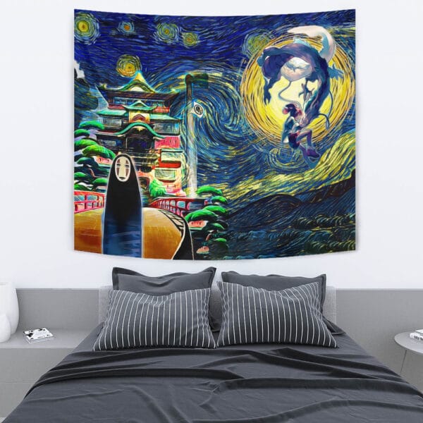 Spirited Away Starry Night Studio Ghibli Tapestry