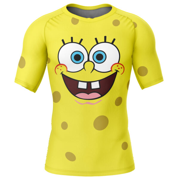 Spongebob Squarepants Short Sleeve Rash Guard Compression Shirt